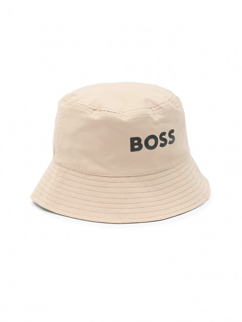 Однотонная панама с логотипом Boss - Общий вид