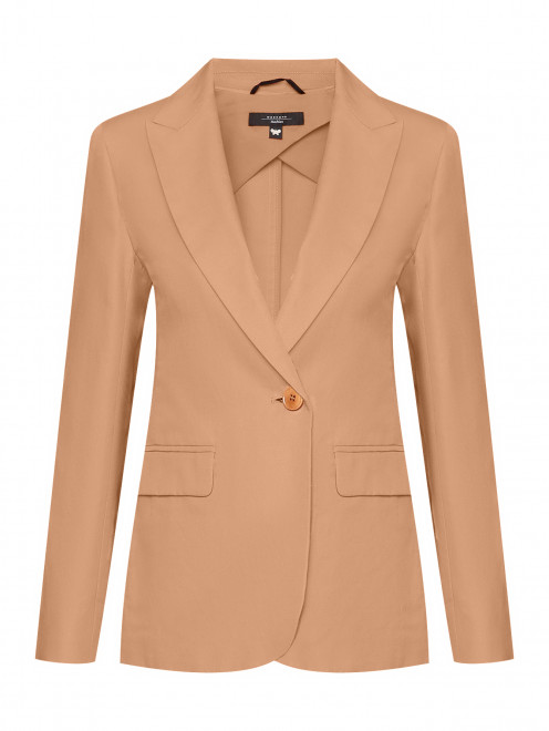 Жакет без подкладки из хлопка и льна Weekend Max Mara - Общий вид
