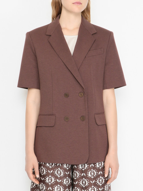 Трикотажный жакет с короткими рукавами Weekend Max Mara - МодельВерхНиз