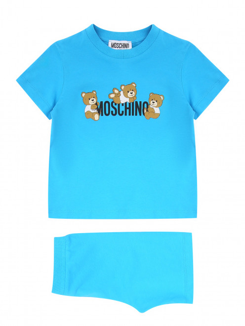 Футболка и шорты из хлопка Moschino - Общий вид