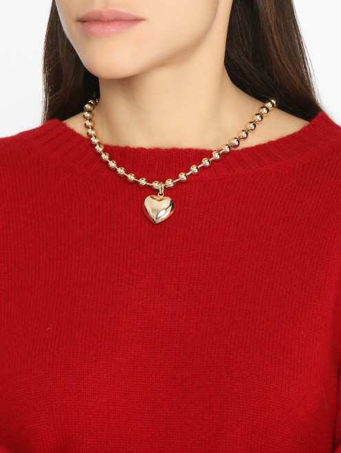 Ожерелье позолоченое с сердцем Tati York - МодельОбщийВид