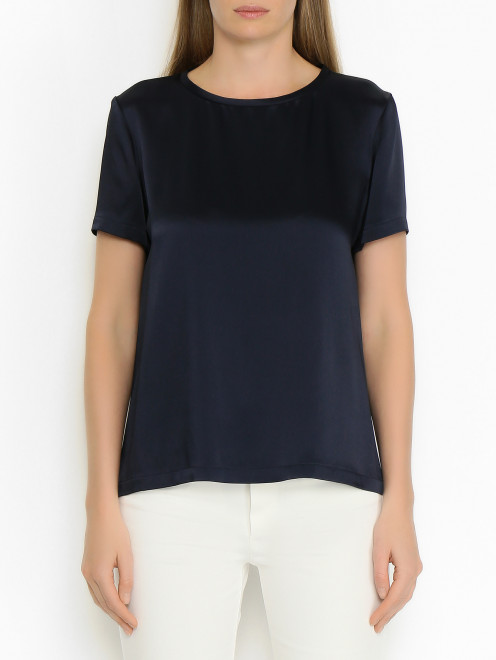 Атласный топ с короткими рукавами Max Mara - МодельВерхНиз
