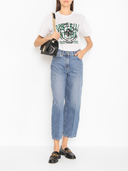 Укороченные джинсы с карманами Luisa Spagnoli - МодельОбщийВид