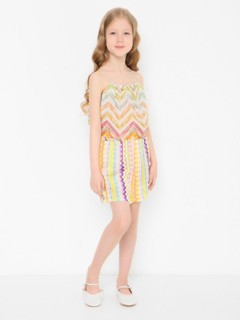 Шорты на резинке с узором Missoni - МодельОбщийВид