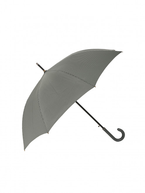 Зонт-трость в полоску с логотипом Moschino - Общий вид
