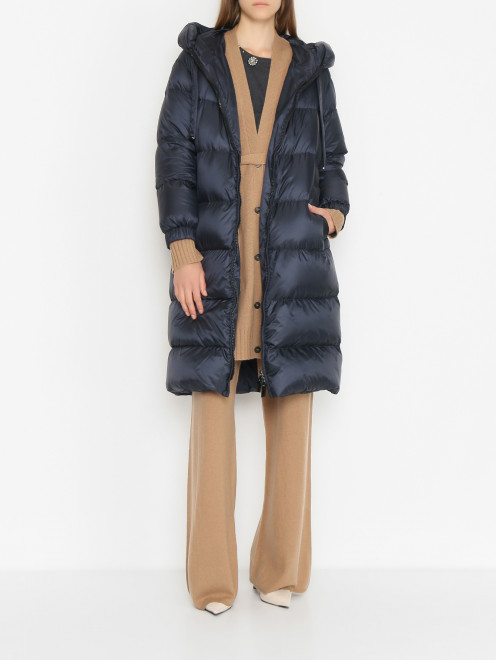 Удлиненный пуховик с капюшоном Max Mara - МодельОбщийВид