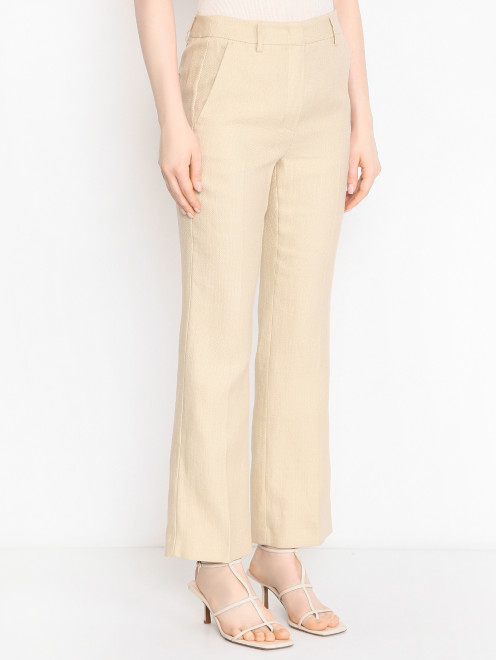 Брюки из смешанного хлопка Weekend Max Mara - МодельВерхНиз