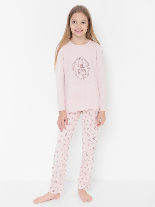 Пижама из модала с цветочным узором Story Loris - МодельОбщийВид