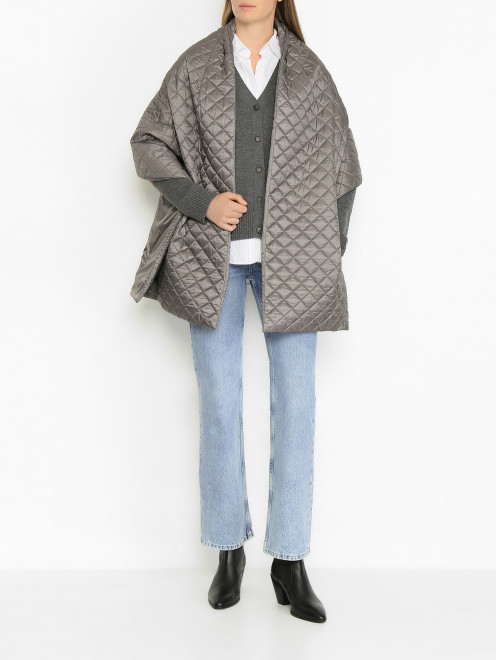 Шерстяной кардиган с логотипом на локтях Max Mara - МодельОбщийВид