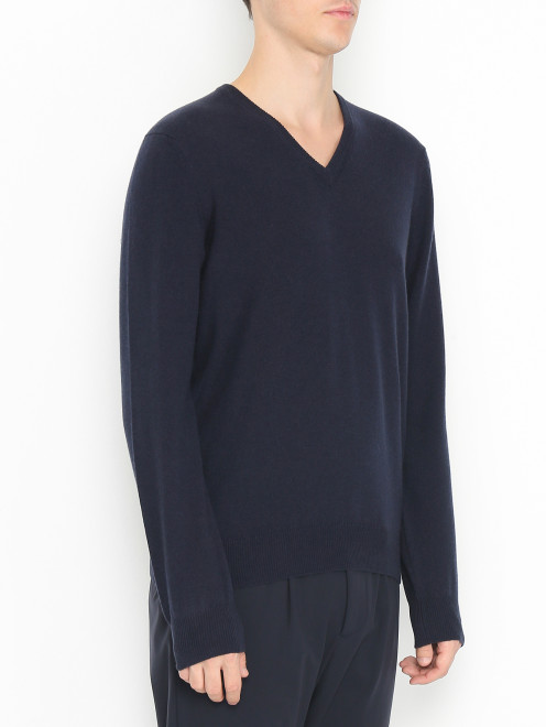 Джемпер из кашемира с V-образным вырезом Piacenza Cashmere 1733 - МодельВерхНиз