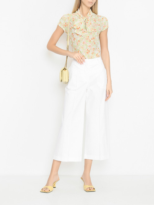 Блуза с цветочным узором N21 - МодельОбщийВид