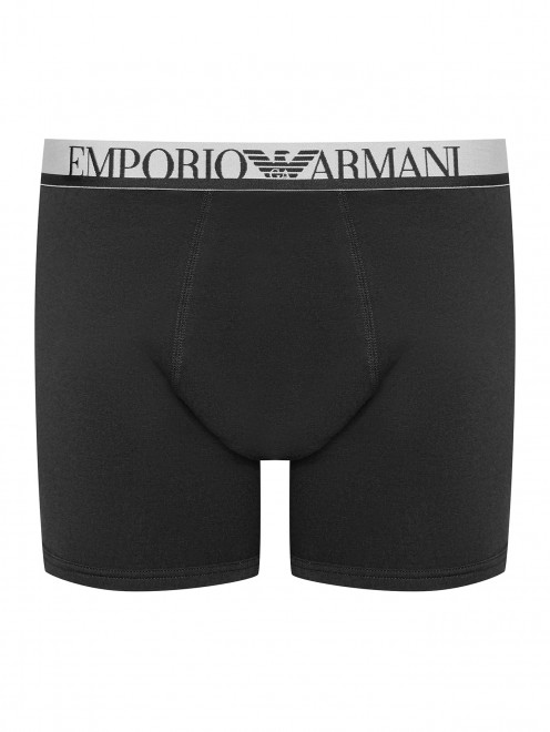 Трусы из хлопка с логотипом Emporio Armani - Общий вид