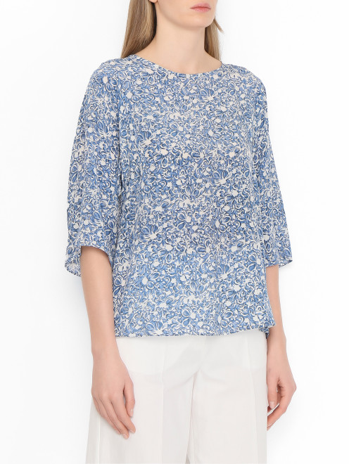 Блуза из шелка с узором Weekend Max Mara - МодельВерхНиз