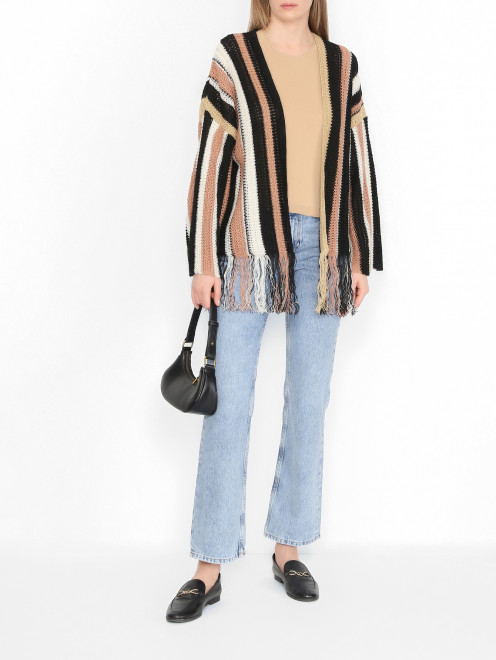 Кардиган-накидка с бахромой Weekend Max Mara - МодельОбщийВид