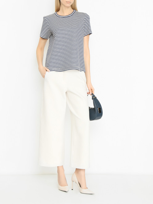 Брюки прямого кроя из хлопка Max Mara - МодельОбщийВид