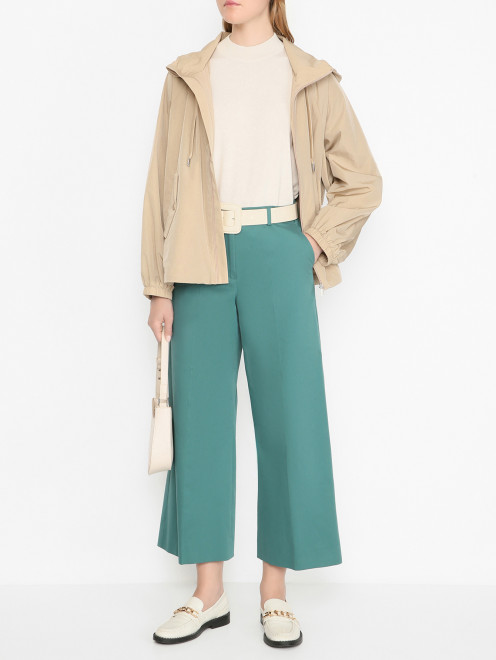Укороченные брюки из хлопка Weekend Max Mara - МодельОбщийВид