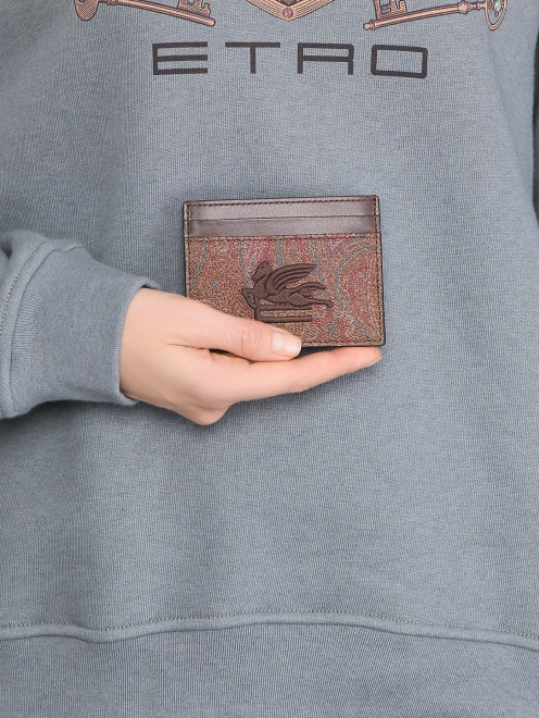 Картхолдер с узором пейсли Etro - МодельОбщийВид