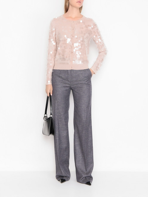 Кардиган из шерсти с пайетками Max Mara - МодельОбщийВид