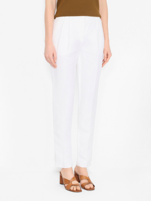 Брюки-бананы из вискозы и льна Max Mara - МодельВерхНиз