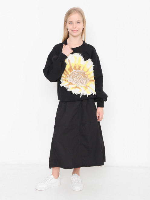 Толстовка из хлопка с вышивкой MSGM - МодельОбщийВид