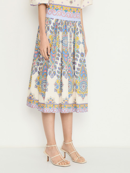 Юбка из хлопка Etro - МодельВерхНиз