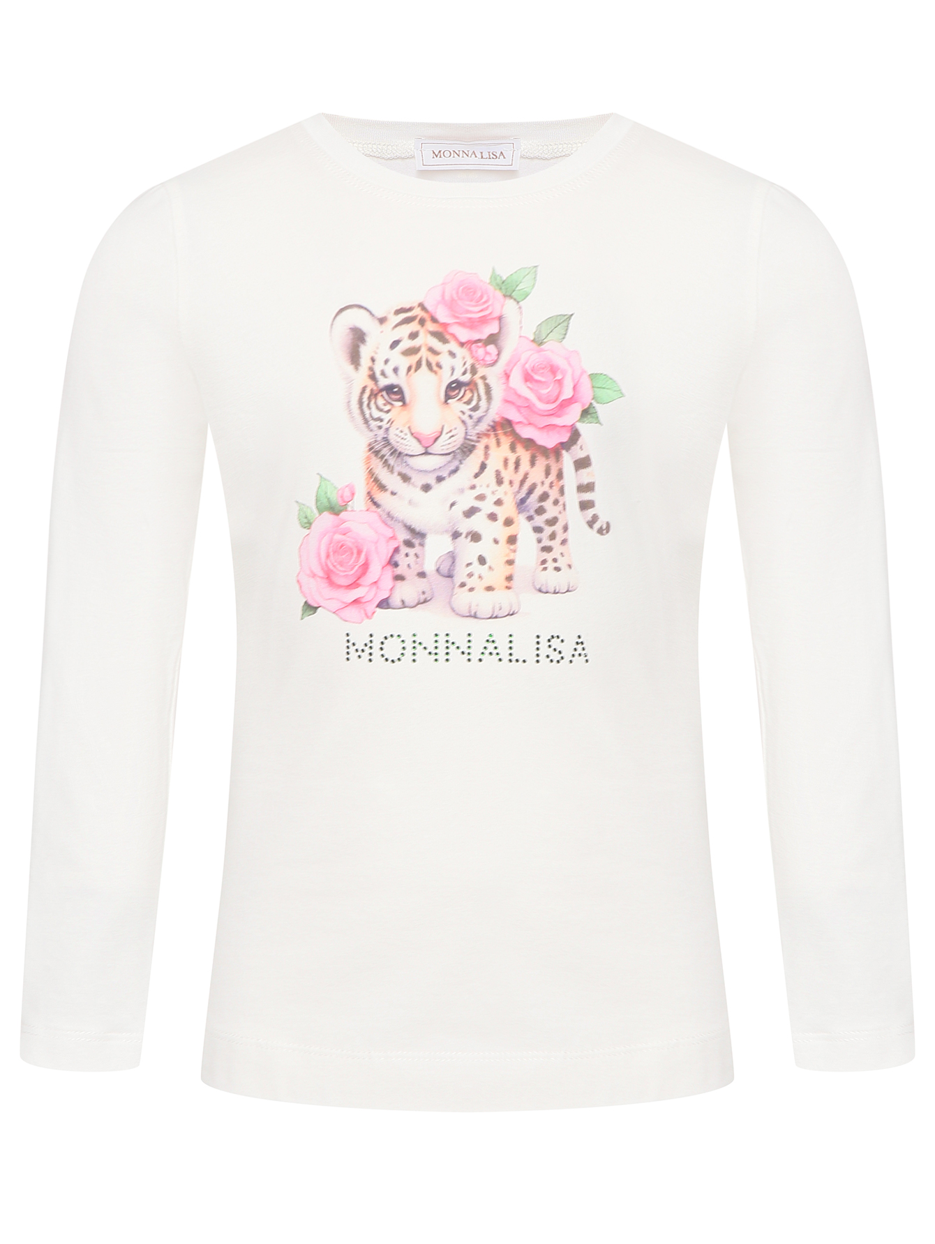 Лонгслив из хлопка с принтом