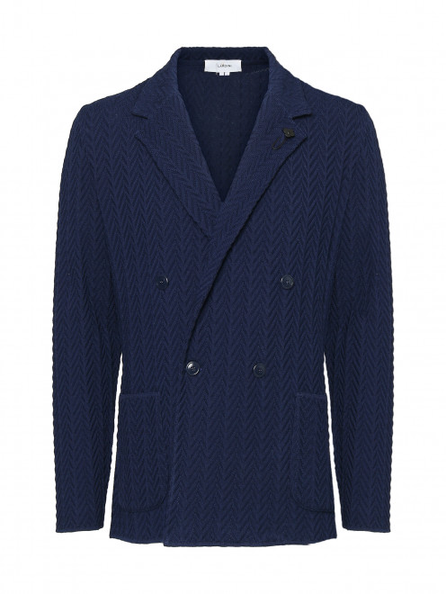 Трикотажный пиджак фактурной вязки LARDINI - Общий вид