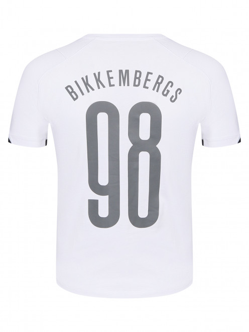 Футболка из хлопка с принтом Bikkembergs - Обтравка1