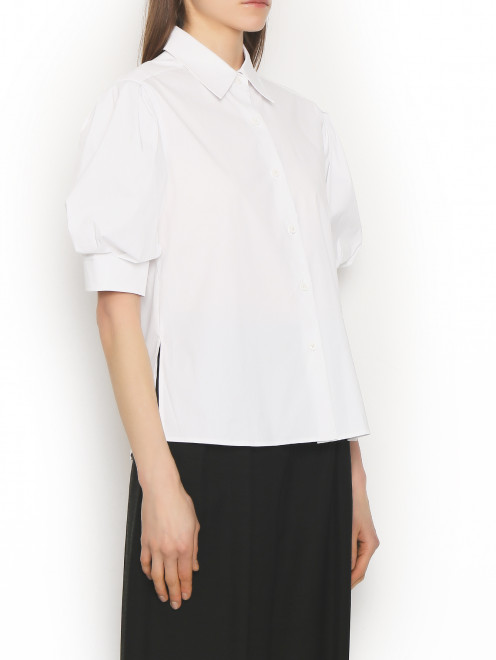 Блузка из хлопка с рукавами-буфами Ellassay - МодельВерхНиз