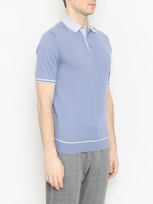 Джемпер из хлопка с воротом поло Doriani Cashmere - МодельВерхНиз