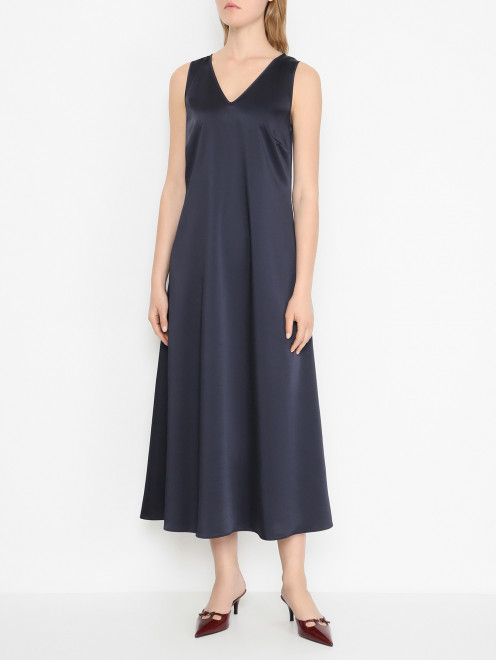 Атласное платье-миди Weekend Max Mara - МодельВерхНиз