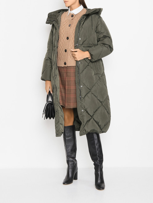 Стеганый пуховик с капюшоном Weekend Max Mara - МодельОбщийВид