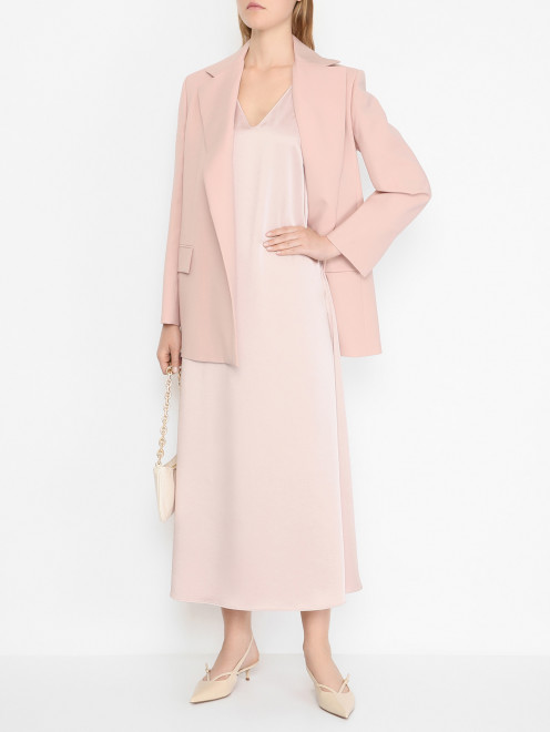 Атласное платье-миди Weekend Max Mara - МодельОбщийВид