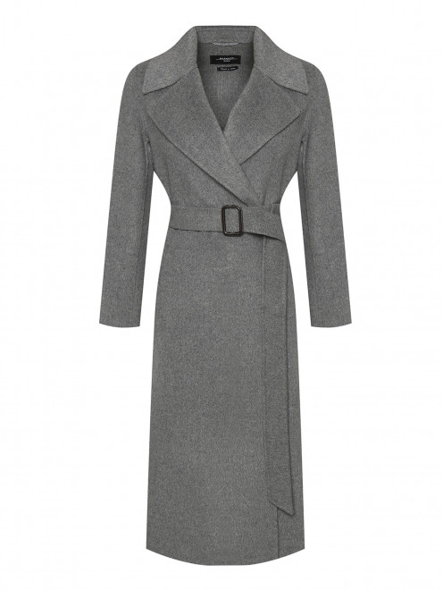Пальто из шерсти с поясом Weekend Max Mara - Общий вид