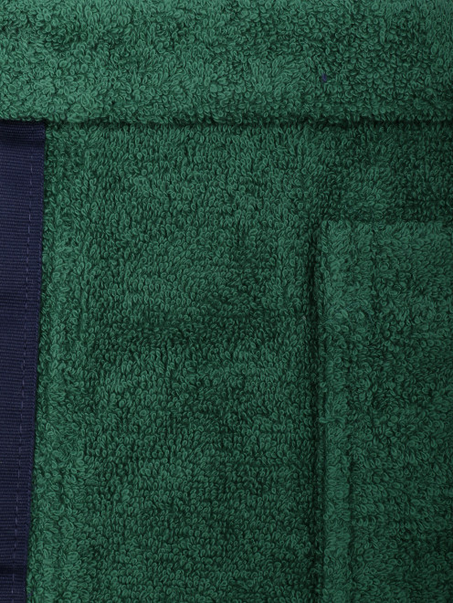 Махровый халат с контрастной отделкой Lacoste - Деталь