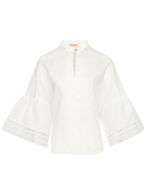 Блуза из льна с вышивкой Ermanno Scervino - Общий вид