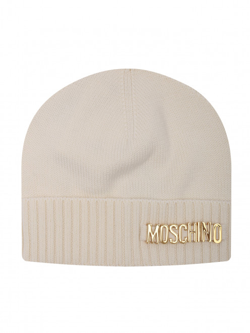 Шапка из шерсти с золотой фурнитурой Moschino - Общий вид