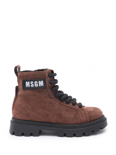 Ботинки из кожи на шнурках MSGM - Общий вид