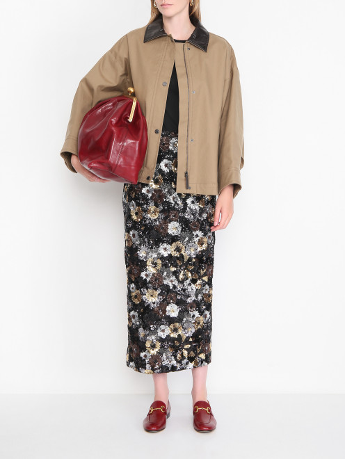 Сумка-клатч из кожи Weekend Max Mara - МодельОбщийВид