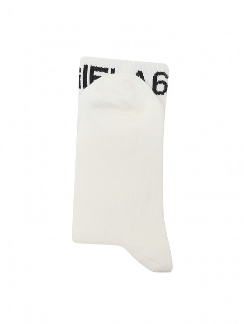 Хлопковые носки с контрастным узором MM6 - Обтравка1