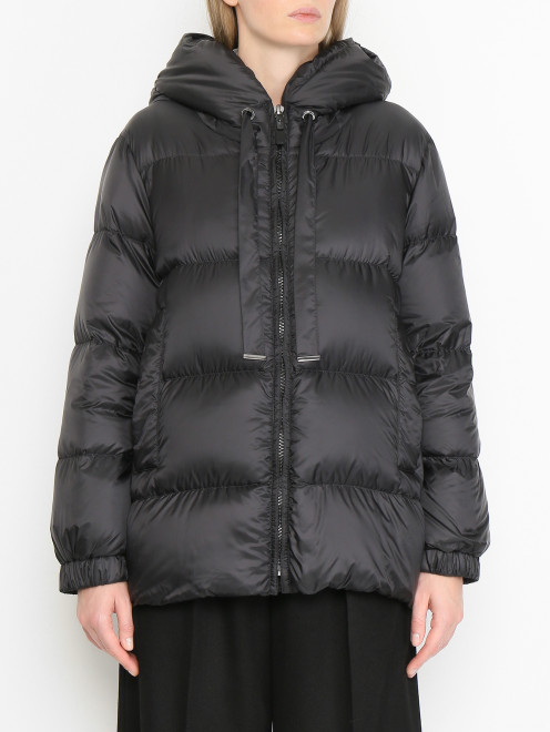 Пуховик на молнии с капюшоном Max Mara - МодельВерхНиз