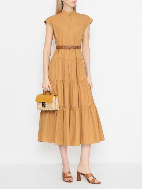 Хлопковое платье с ремнем Max Mara - МодельОбщийВид